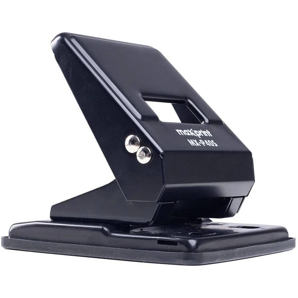 Perfurador De Papel Mx-P40S 2 Furos P/40Fls Preto Maxprint - imagem 3