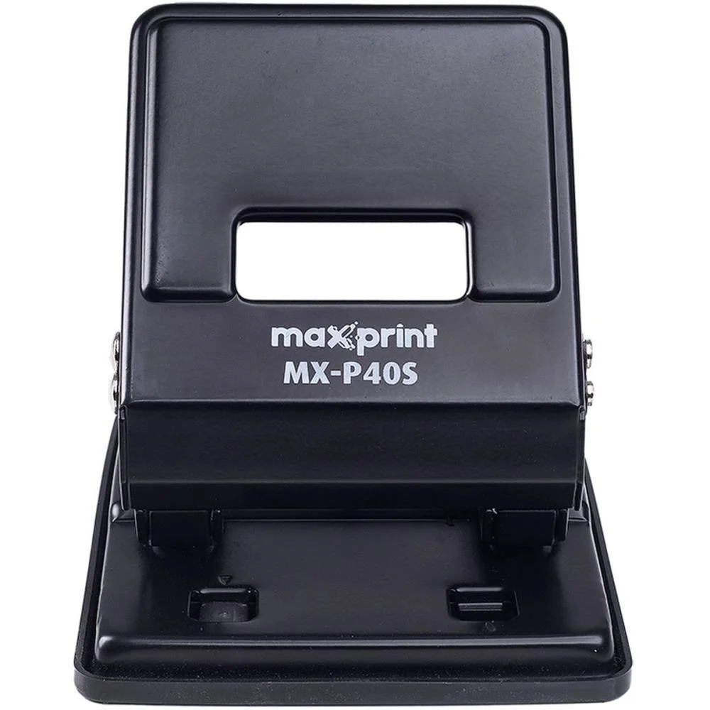 Perfurador De Papel Mx-P40S 2 Furos P/40Fls Preto Maxprint - imagem 4