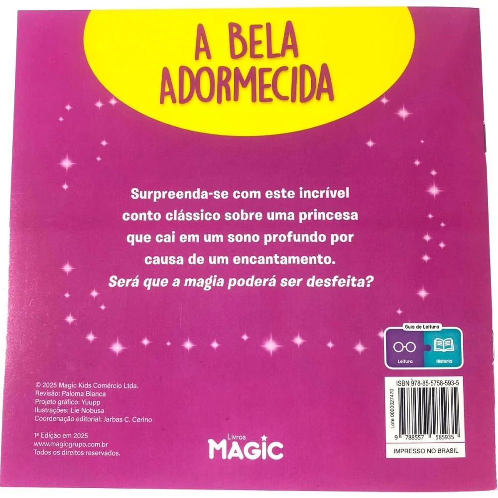 Livro Infantil Ilustrado Bela Adormecida 12Pgs 20X20 Magic Kids - imagem 3