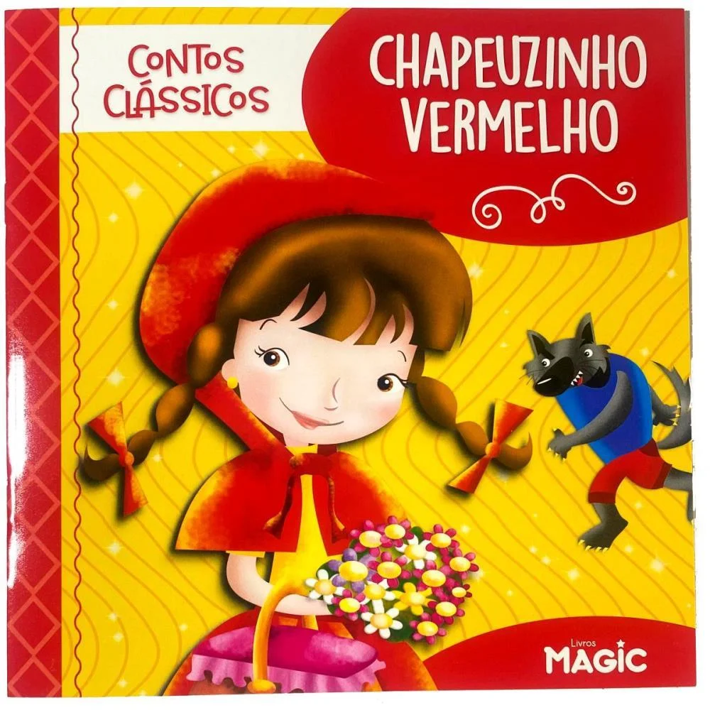 Livro Infantil Ilustrado Chapeuzinho Vermelho 12Pgs Magic Kids - imagem 4