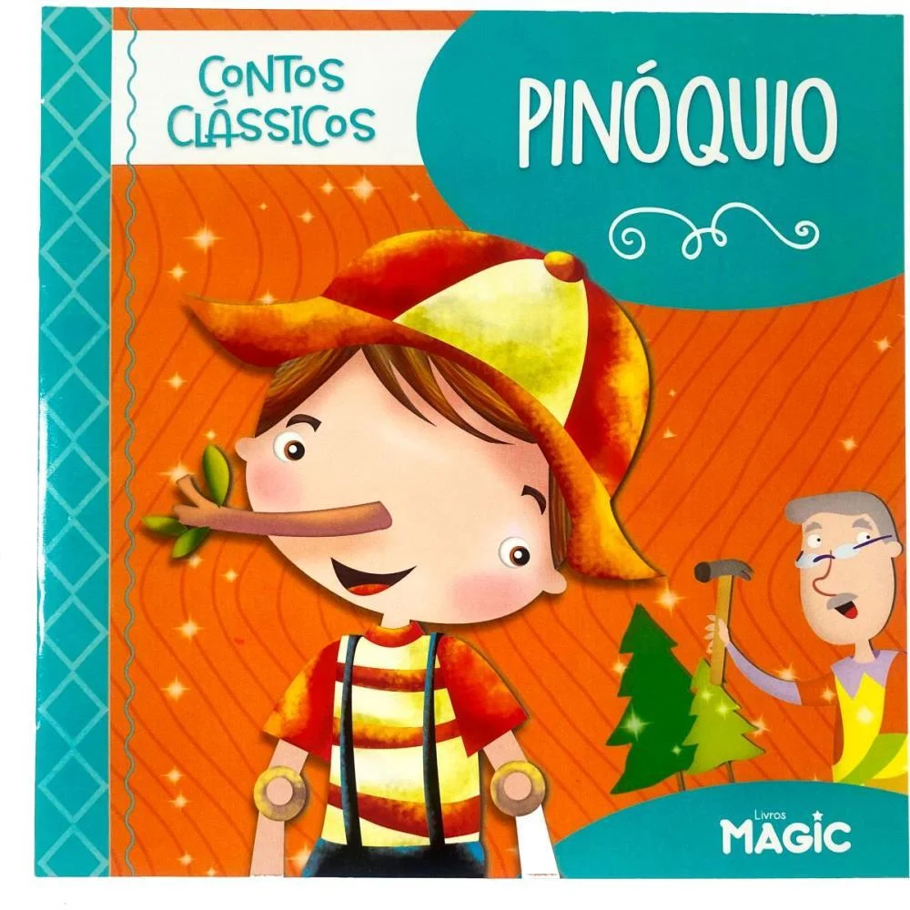 Livro Infantil Ilustrado Pinoquio 12Pgs 20X20Cm Magic Kids - imagem 4