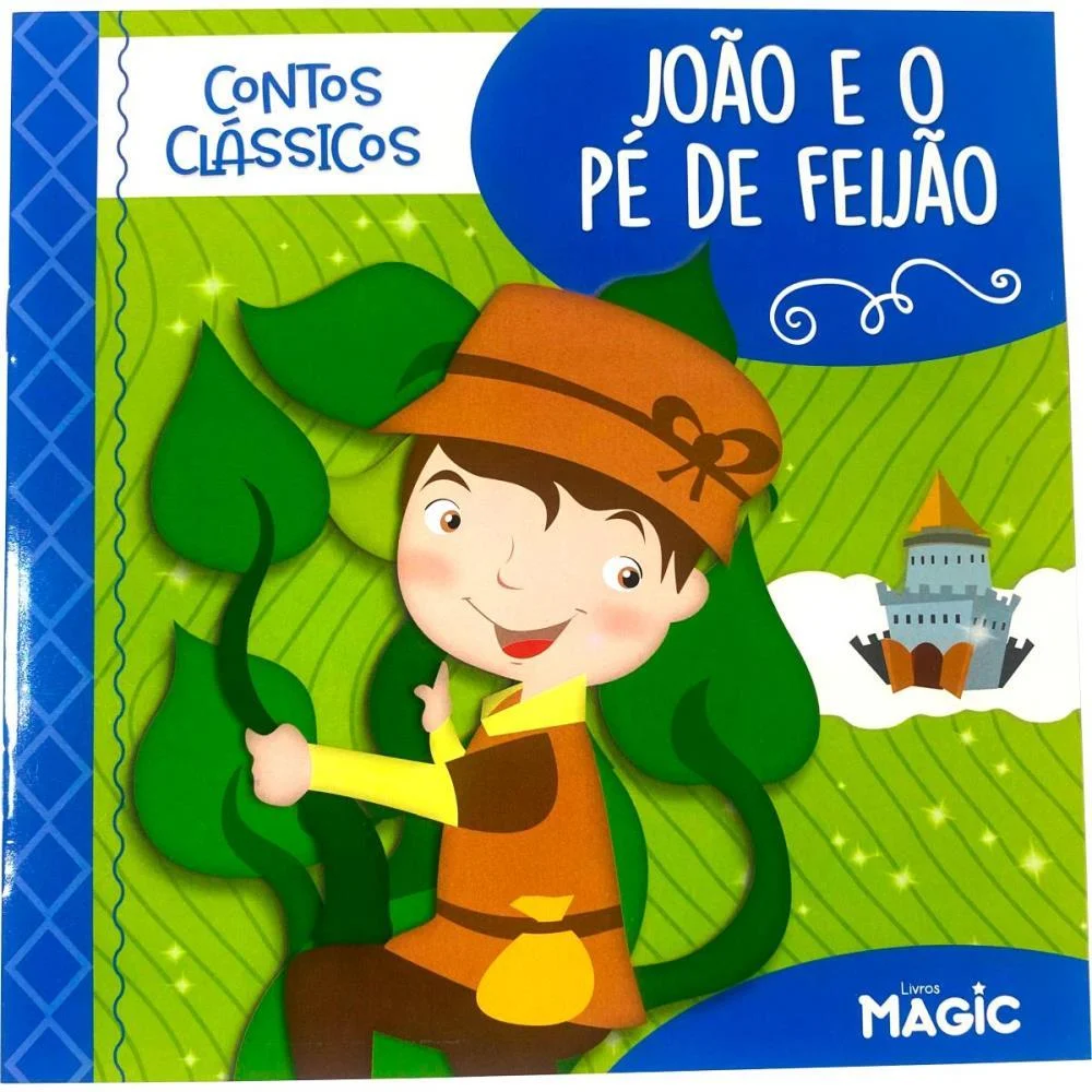 Livro Infantil Ilustrado Joao E O Pe De Feijao 12Pgs Magic Kids - imagem 4