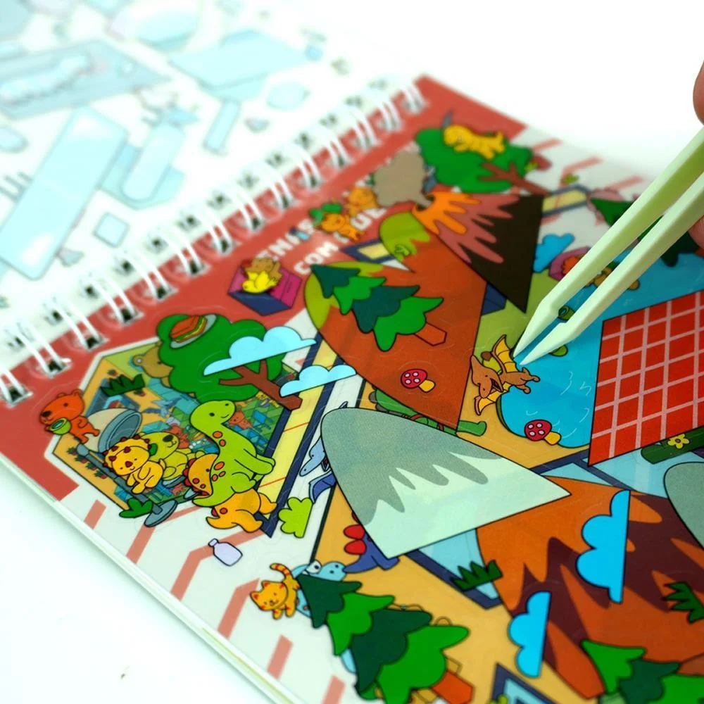 Livro Com Adesivos Cenario 3D Dinossauros 14X23Cm Magic Kids - imagem 4