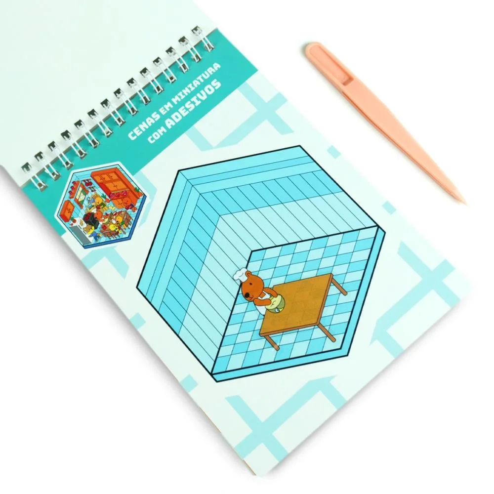 Livro Com Adesivos Cenario 3D Capivaras 14X23Cm Magic Kids - imagem 6