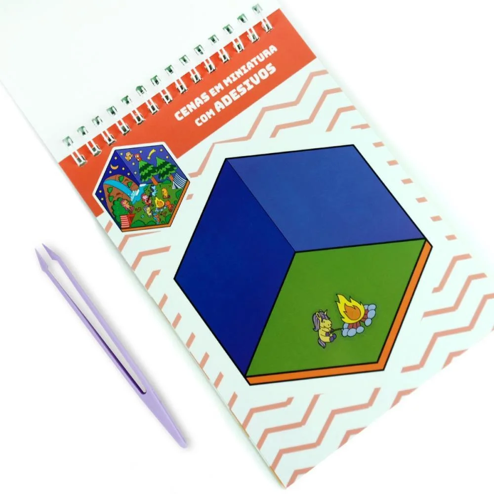 Livro Com Adesivos Cenario 3D Unicornios 14X23Cm Magic Kids - imagem 6