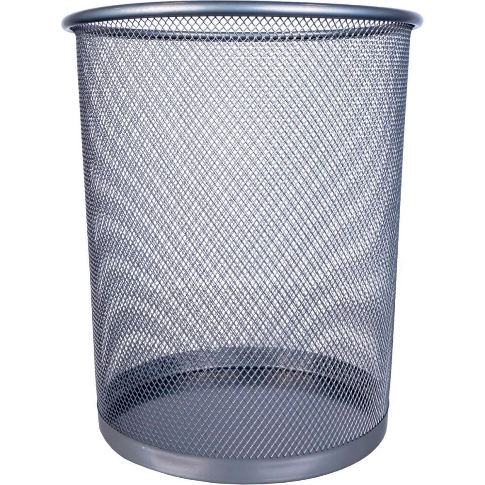Lixeira Para Escritorio Aramado 8,5L Prata Yins - imagem 5