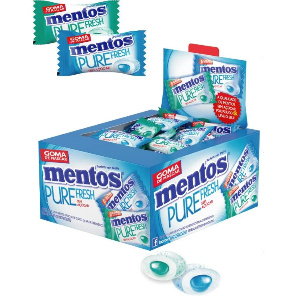 Goma De Mascar Mentos Pure Fresh Mint 2G Perfetti Van Melle C/ 60 Unidades - imagem 3