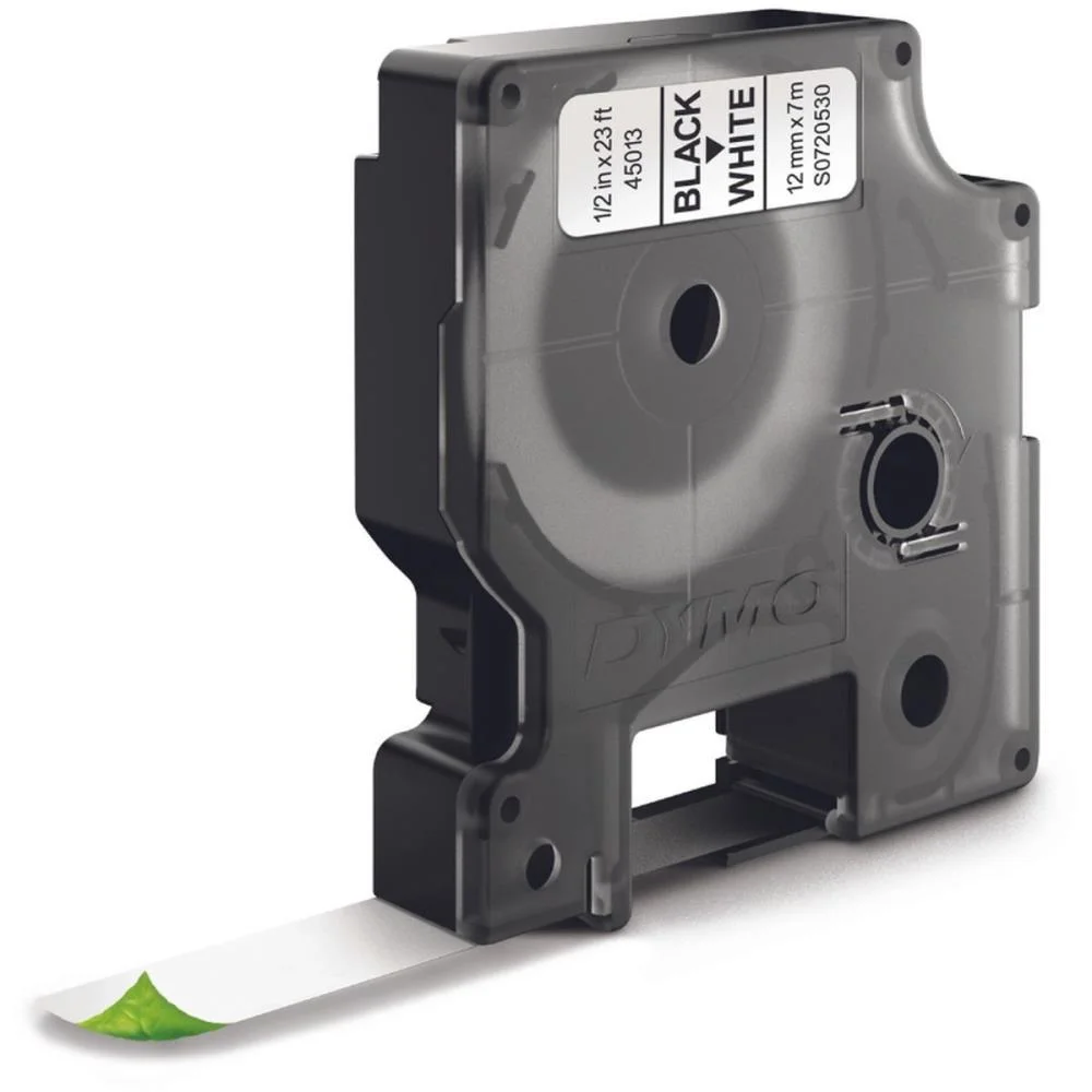 Fita Para Rotulador Profission D1 12Mmx7M Preta/Branca Imex - imagem 2