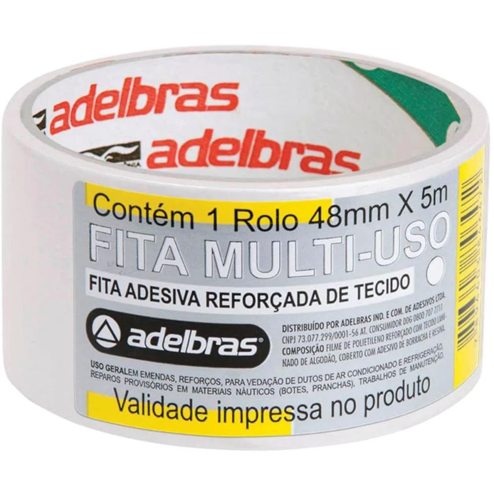 Fita De Alta Resistencia Silver Tape Branca 48Mmx5M. Adelbras - imagem 2