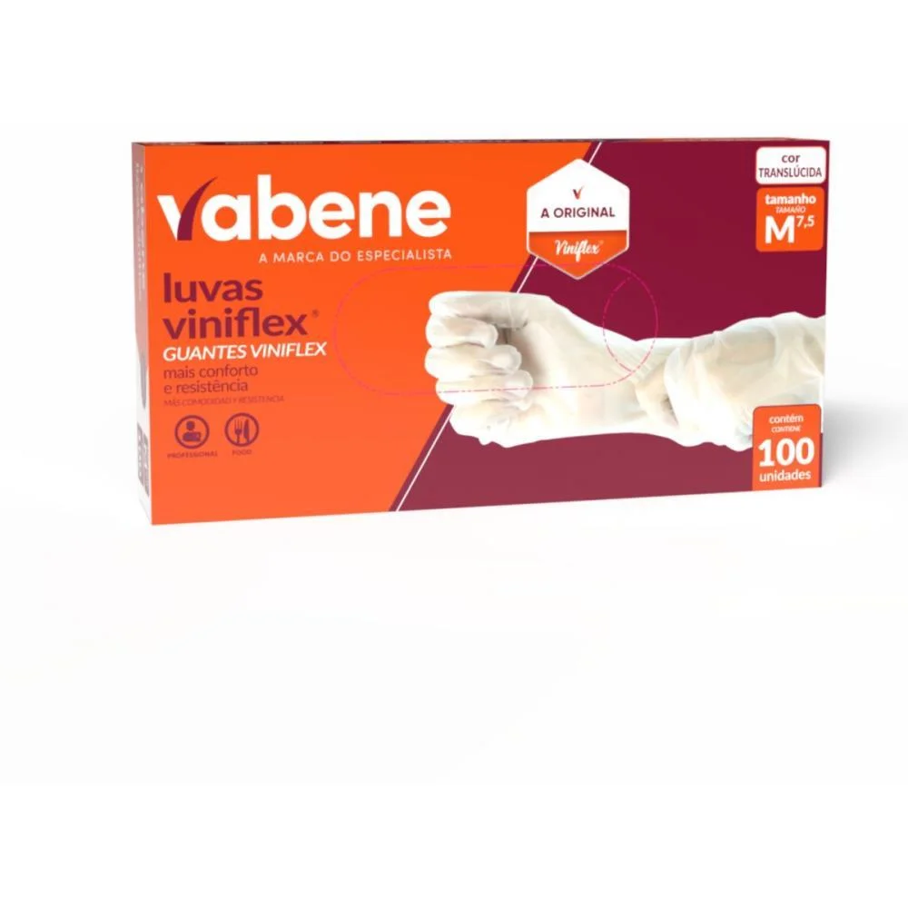 Luva Viniflex M Vabene (Cx.c/100) - imagem 2