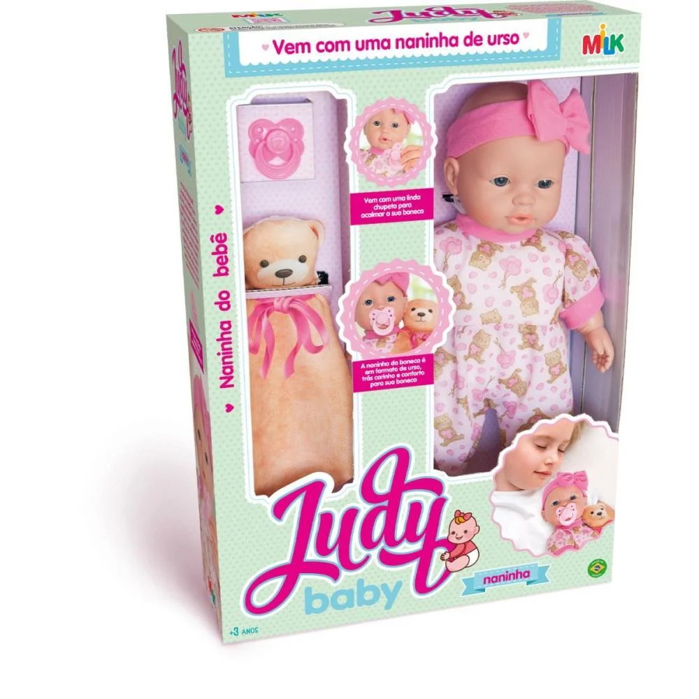 Boneca Judy Baby Naninha 34Cm Milk - imagem 2