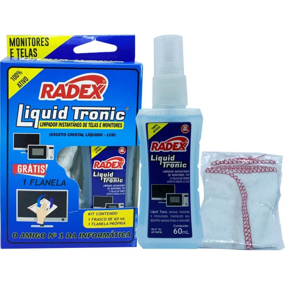 Produto Para Limpeza Monitores/Dvd/Scanners 60Ml. Radex - imagem 4