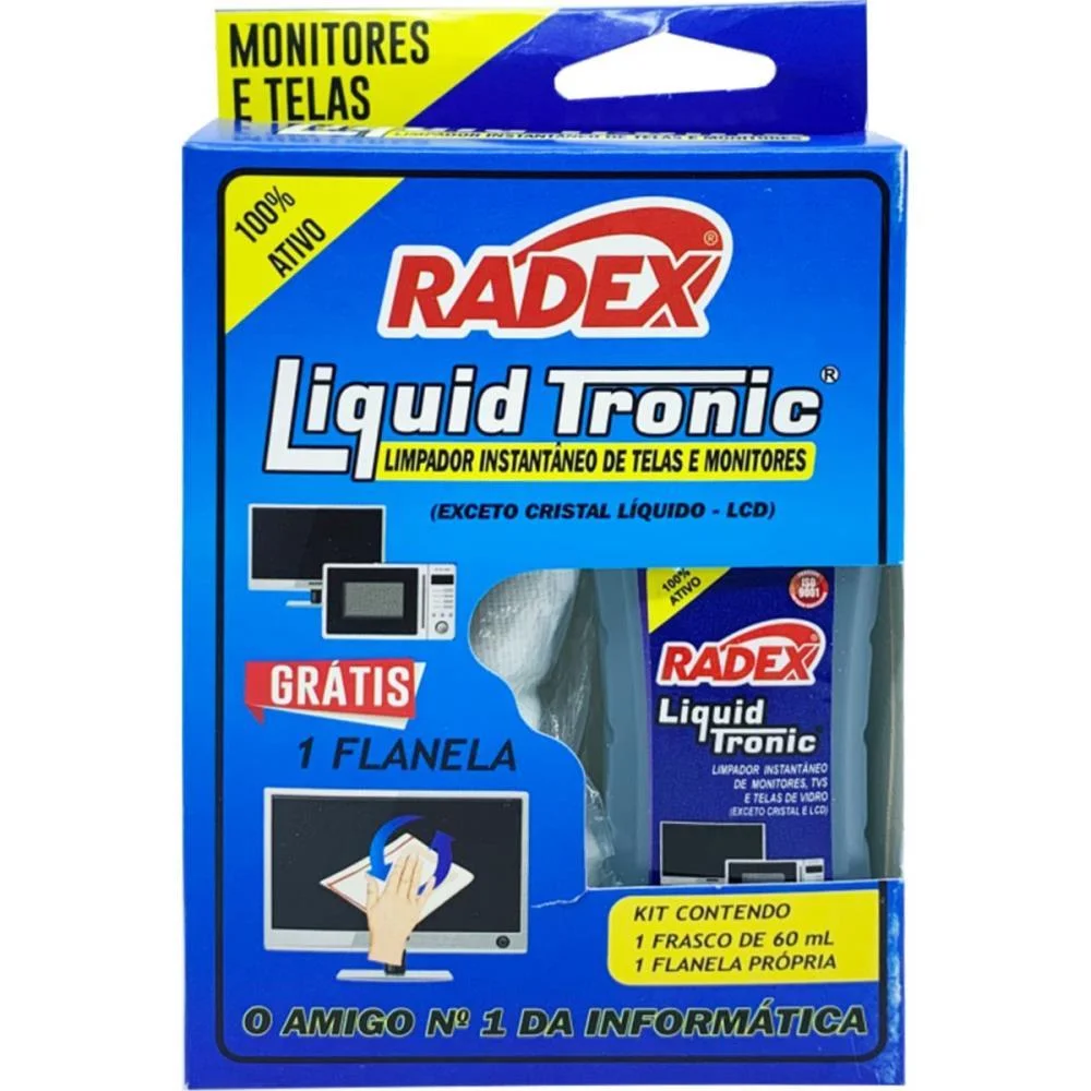 Produto Para Limpeza Monitores/Dvd/Scanners 60Ml. Radex - imagem 5