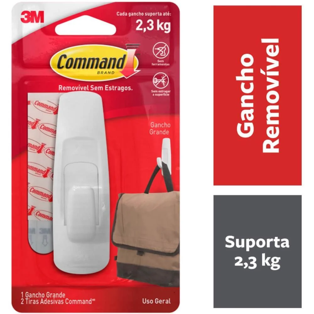 Gancho Plastico Command Grande C/1 3M (Bl.c/01) - imagem 9