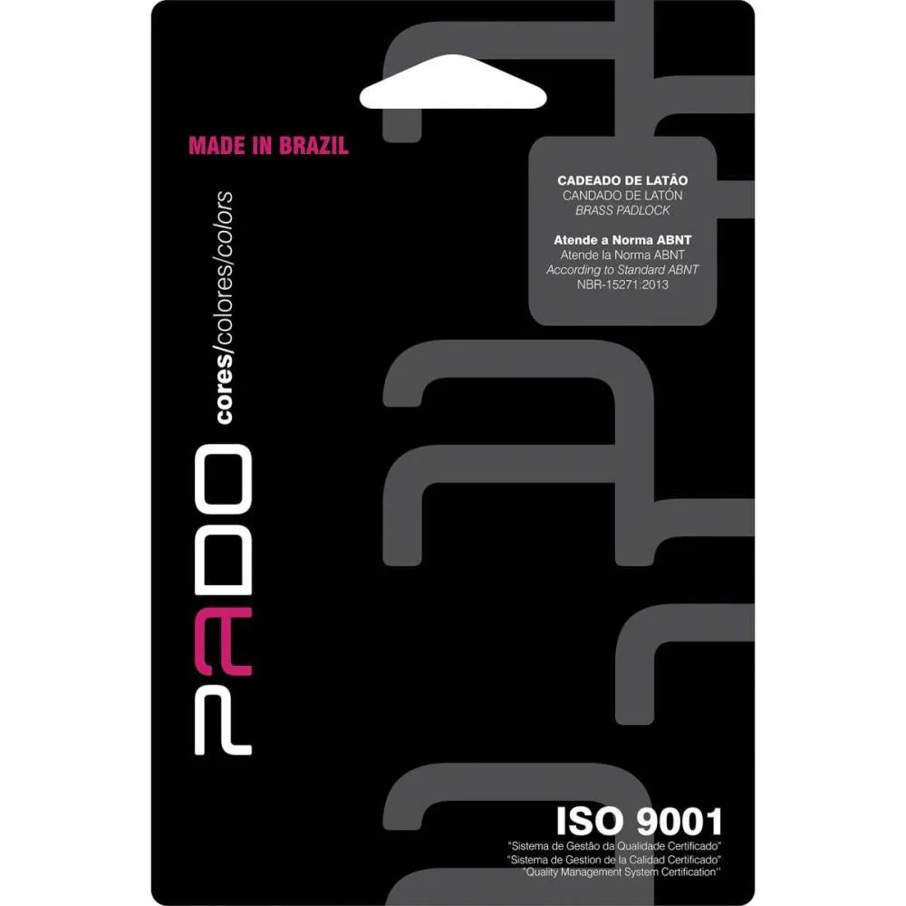 Cadeado Cores Vermelho Sm Lt - 20Mm Pado - imagem 4