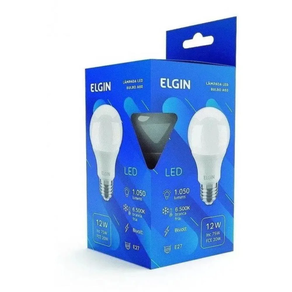 Lampada Led Bulbo A60 12W Bivolt 6500K Elgin - imagem 4