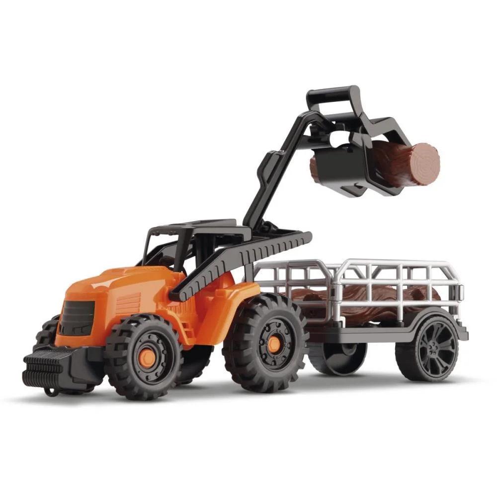 Trator Tractor Super Garra Tora Orange Toys - imagem 3