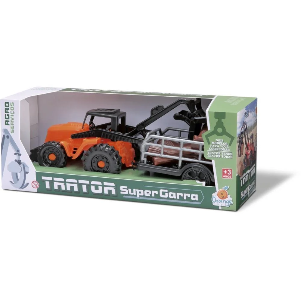 Trator Tractor Super Garra Tora Orange Toys - imagem 4