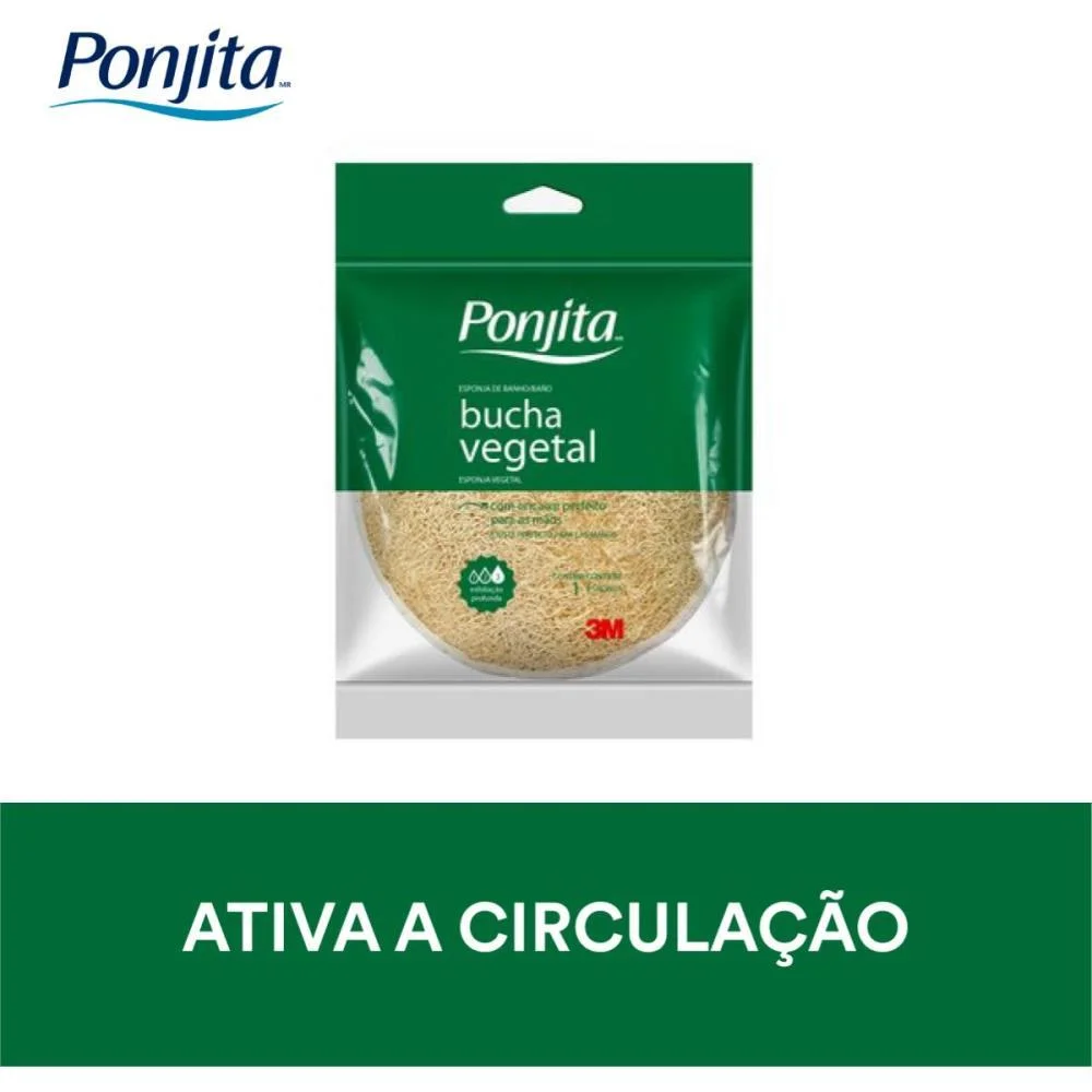 Esponja Para Banho Ponjita Vegetal 3M - imagem 5