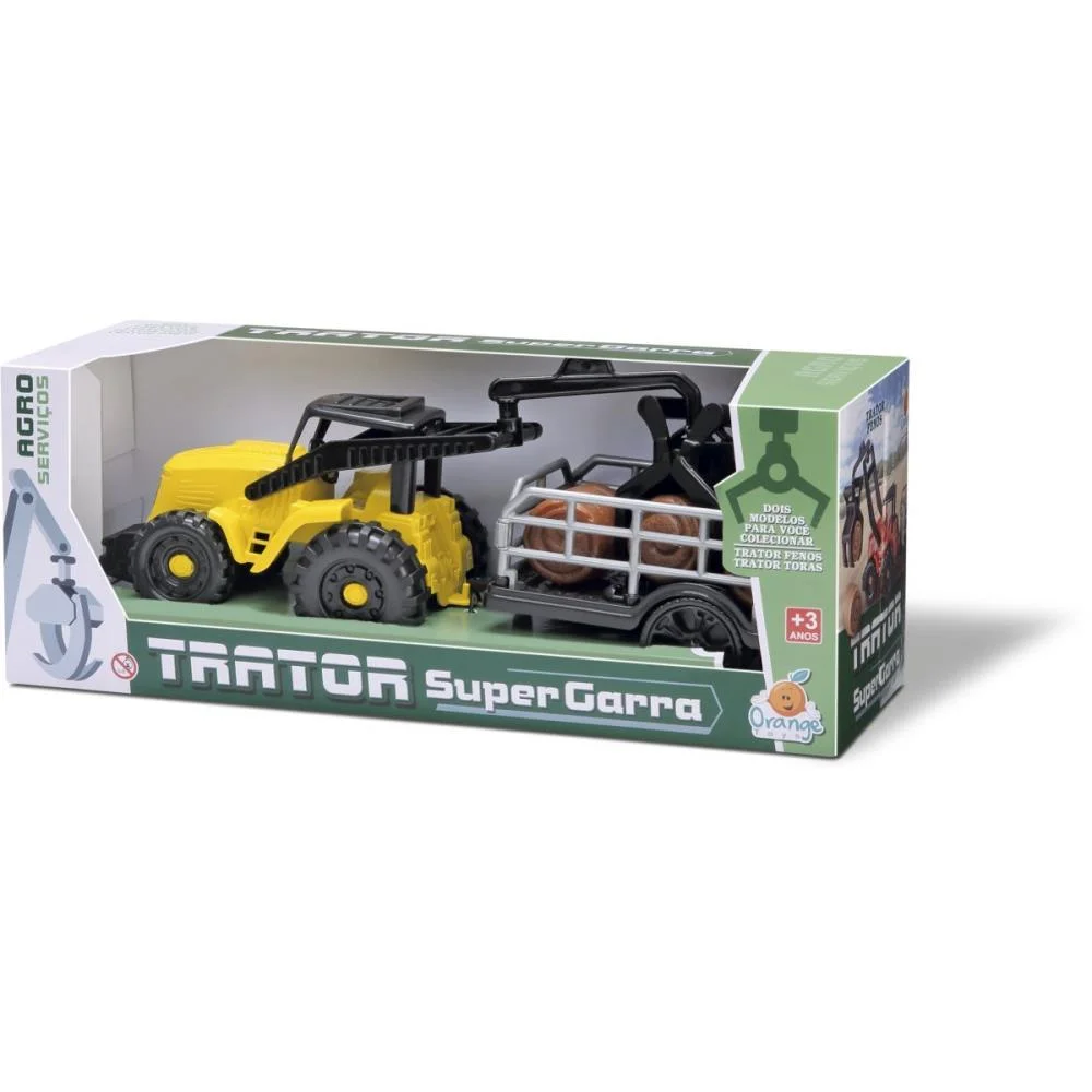 Trator Tractor Super Garra Feno (S) Orange Toys - imagem 4