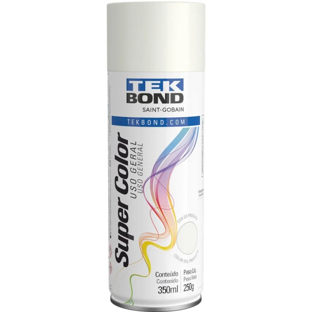 Tinta Spray Fosco Branco 350Ml/250G Tekbond - imagem 2