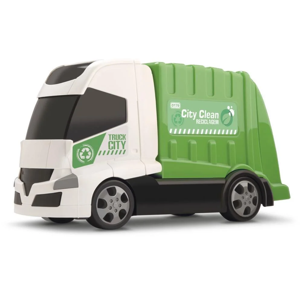 Caminhao City Clean Reciclagem Orange Toys - imagem 3