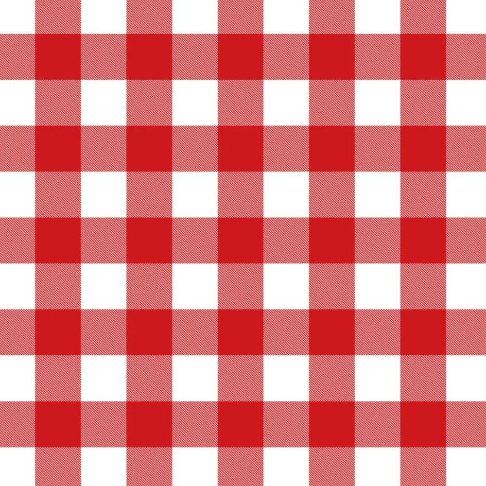 Toalha Termica Xadrez Vermelho 1,40 X 30M. Plastvinil (Rolo) - imagem 4