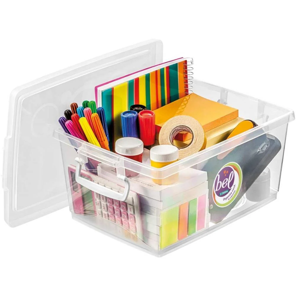 Caixa Plastica Multiuso Cristal 4L 19X26X12Cm C/Trava Ordene - imagem 4
