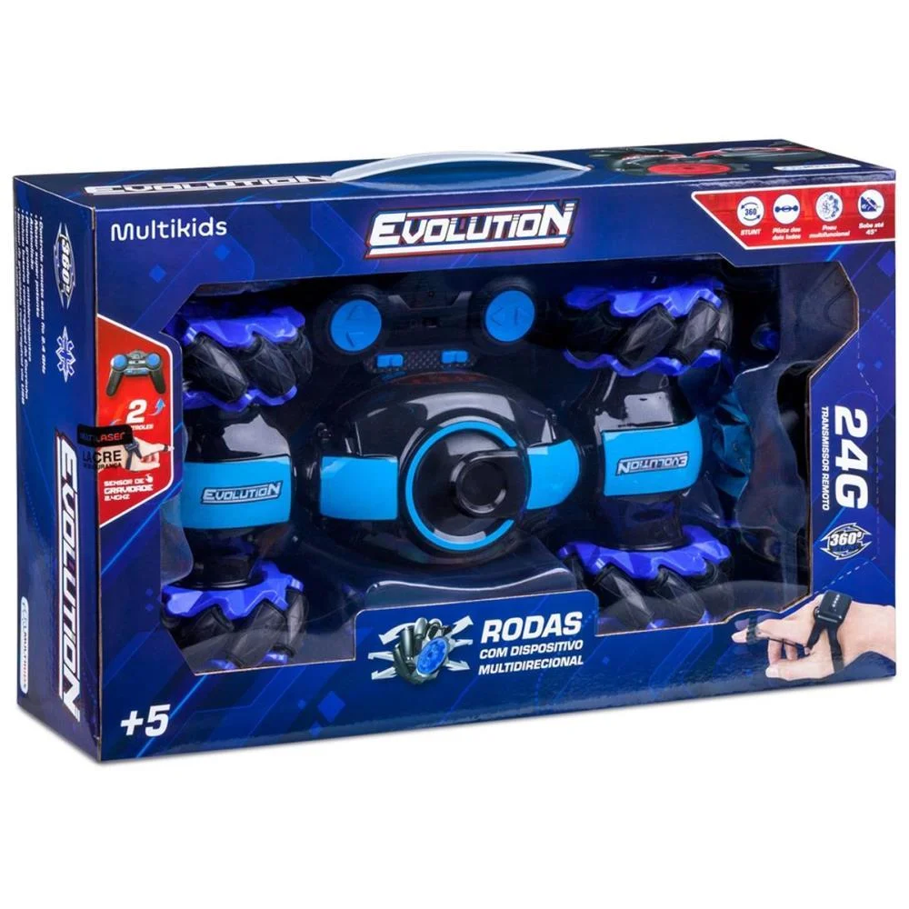 Carrinho Controle Remoto Evolution Car R/C Torsional Az Multikids - imagem 6