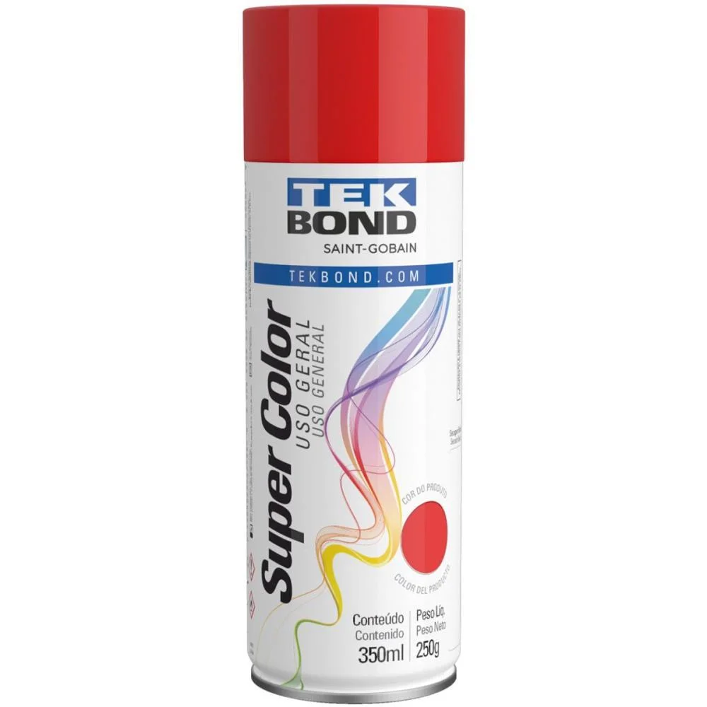 Tinta Spray Vermelho 350Ml/250G Tekbond - imagem 3