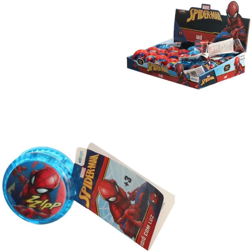 Brinquedo Diverso Spider-Man Ioio Com Luz Etitoys C/ 24 Unidades - imagem 4