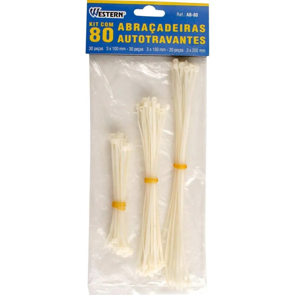 Abracadeira Kit Nylon 10/15/20Cmx3Mm Br Western (Pct.c/80) - imagem 2