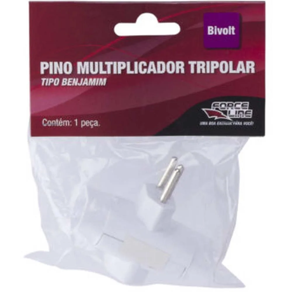 Adaptador Para Tomada Benjamim Tripolar Bc Force Line - imagem 4