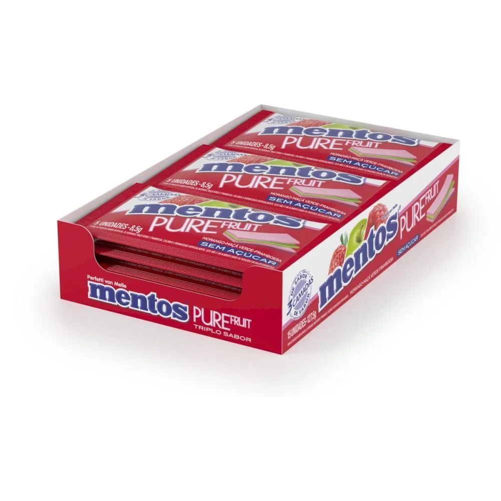 Goma De Mascar Mentos Pure Fruit 8,5G Perfetti Van Melle C/ 15 Unidades - imagem 2