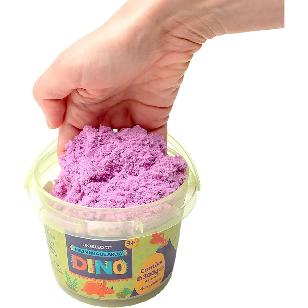 Massa Areia Dino 300G C/Acessorio Leonora (Kit) - imagem 6