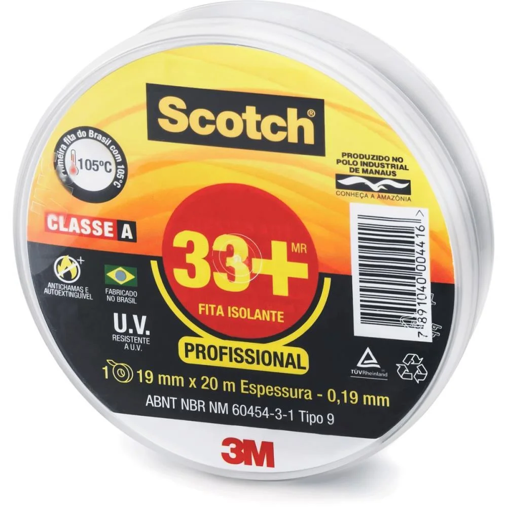 Fita Isolante Scotch 33+ 19Mmx20M Profis. 3M - imagem 3