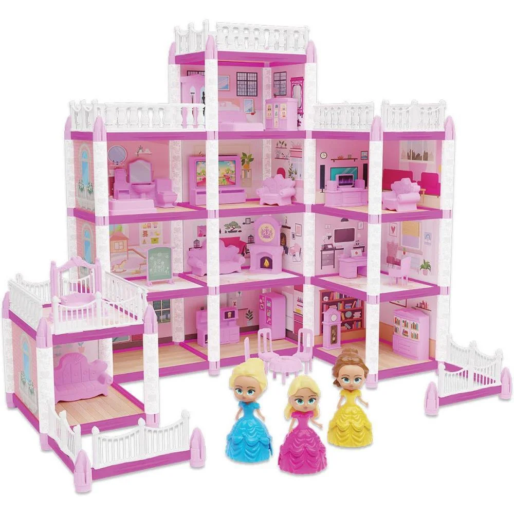 Casinha De Boneca Castelo Da Princesa 240Pcs Ggb Plast - imagem 3