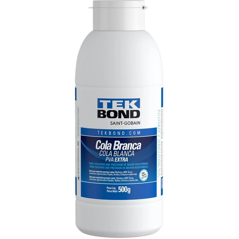 Cola De Alta Resistencia Branca Pva Extra 500G. Tekbond - imagem 2