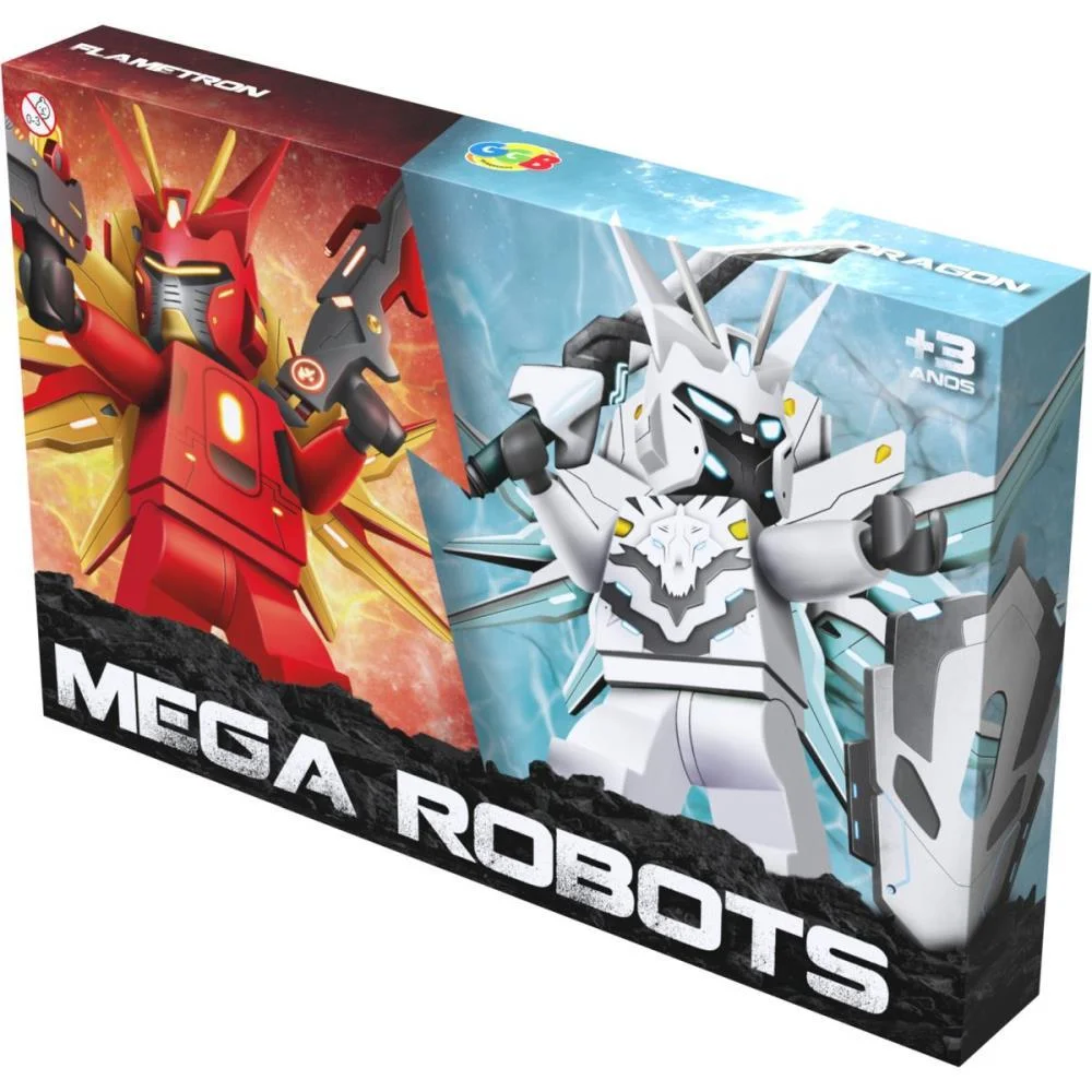 Brinquedo Para Montar Boneco Mega Rebots C/2Unid. Ggb Plast - imagem 11
