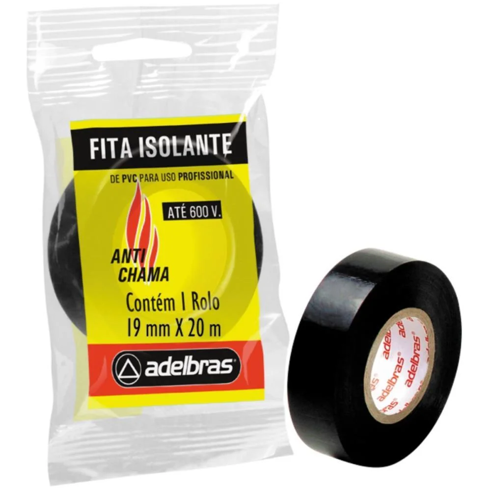 Fita Isolante 19Mmx20Mts. Anti Chama Adelbras - imagem 3