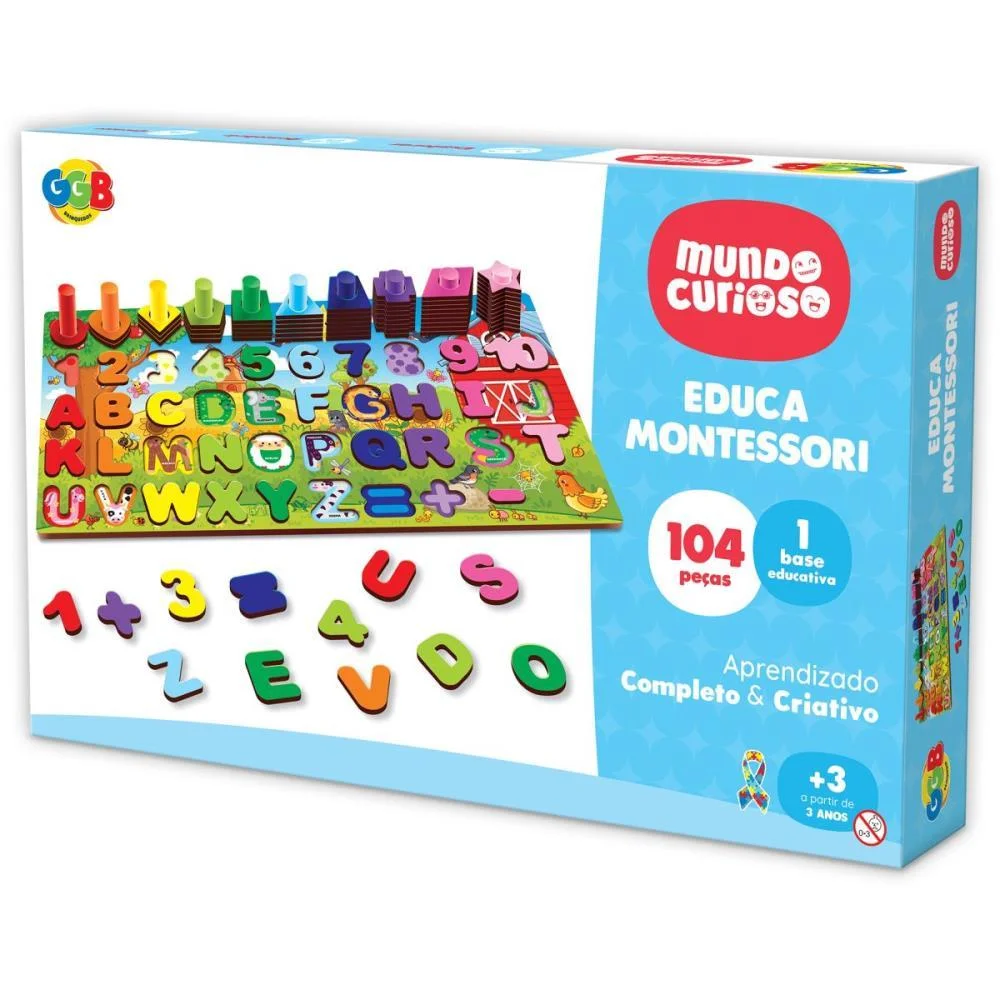 Brinquedo Pedagogico Educa Montessori Ggb Plast - imagem 2