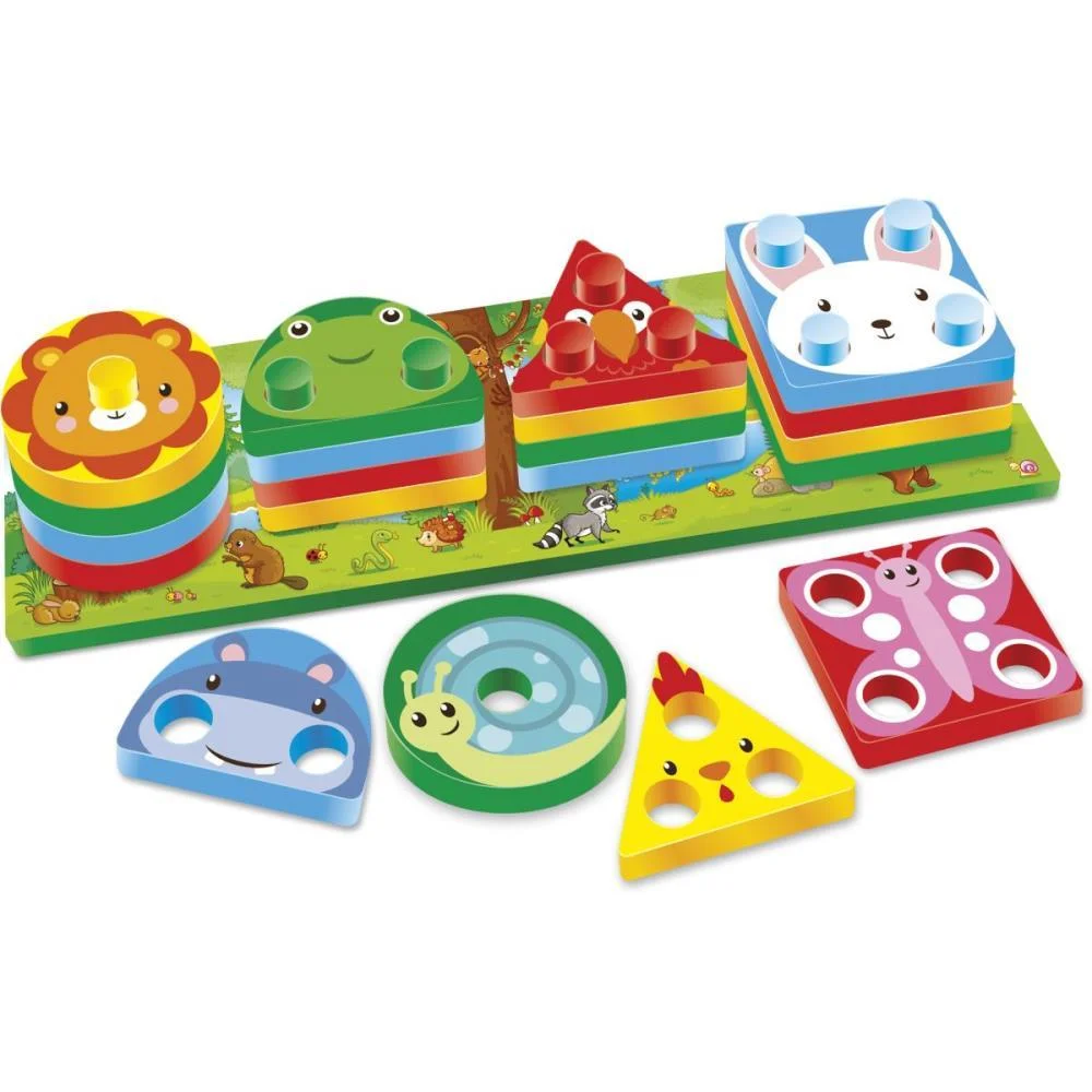 Brinquedo Pedagogico Formas Geometricas Animais Ggb Plast - imagem 3