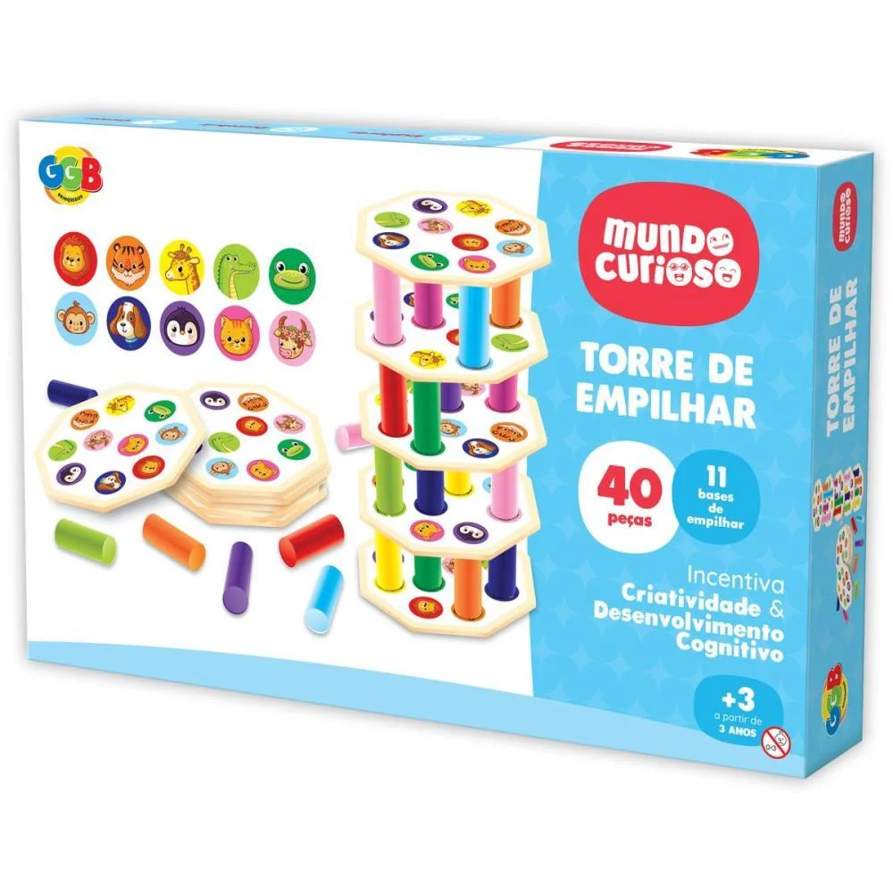Jogo Diverso Torre De Empilhar Divertida Ggb Plast - imagem 4