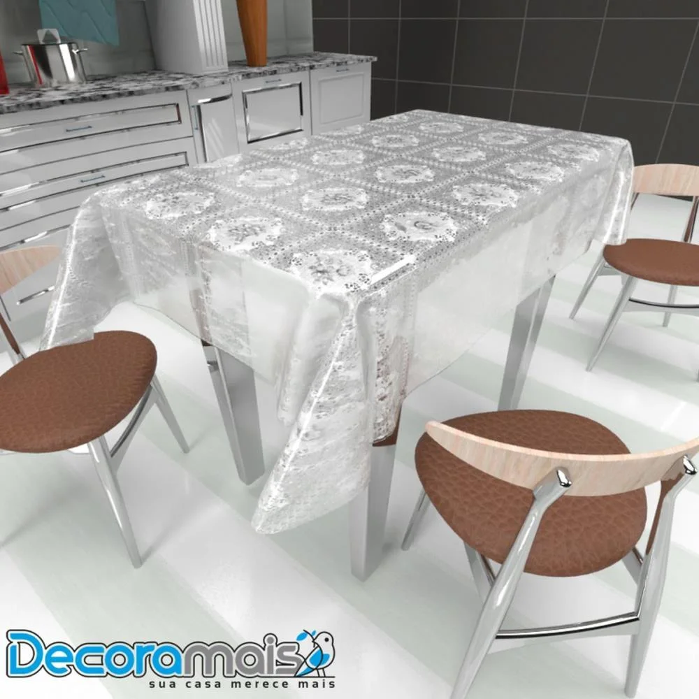 Plastico Estampado Decoramais Laura 1,40 X 30M. Plastvinil (Rolo) - imagem 3
