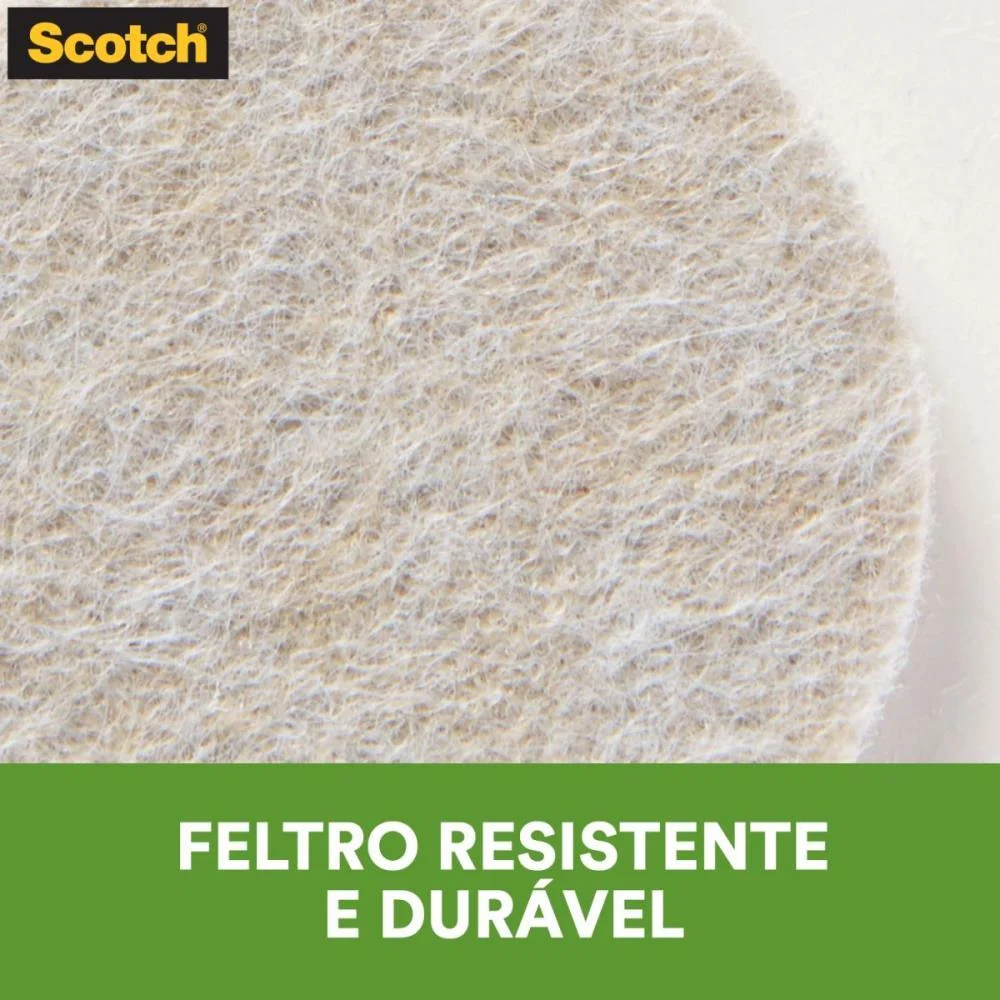 Anti-Impacto E Segurança Feltro Adesivo Marrom P Quadr. 3M (Bl.c/12) - imagem 3