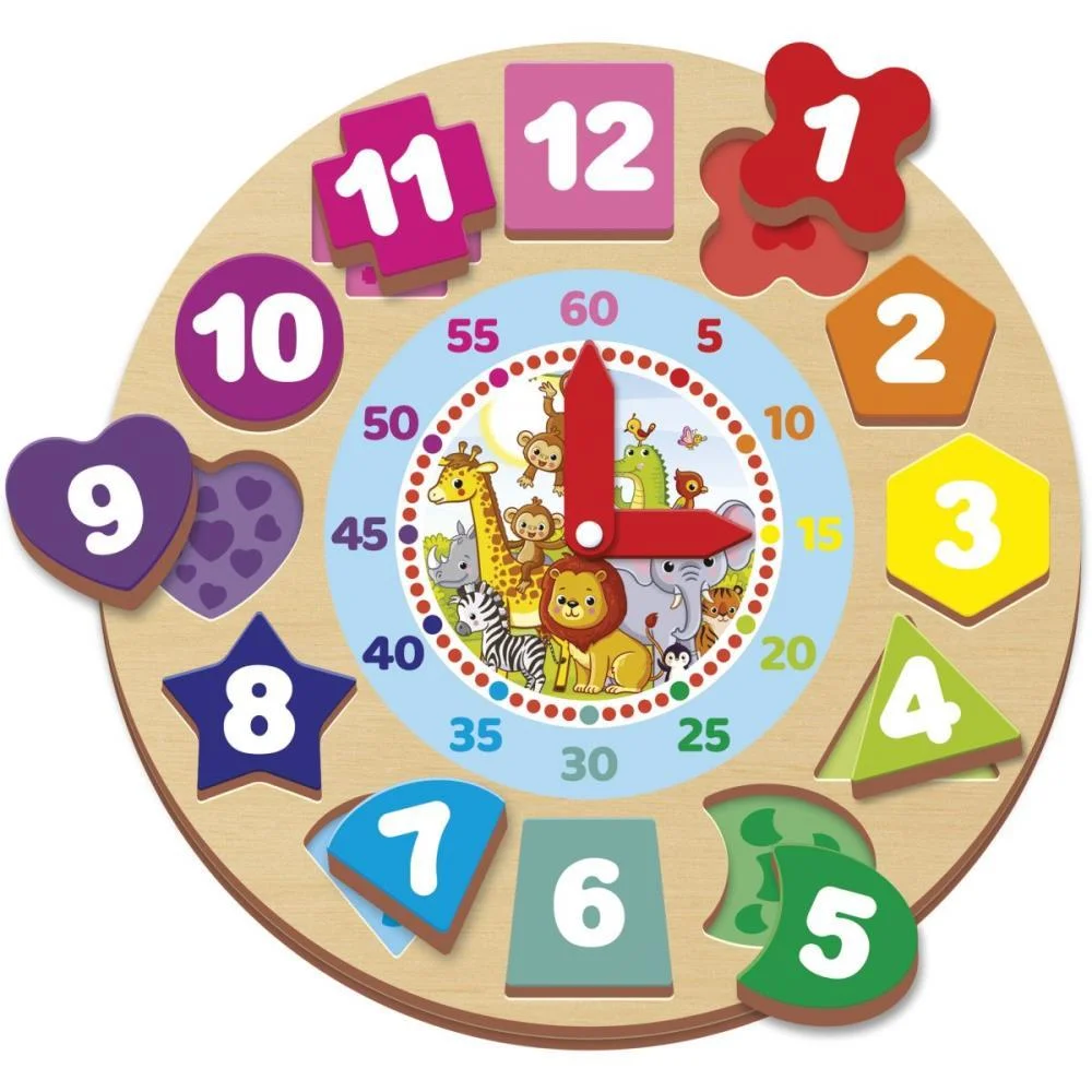 Brinquedo Pedagogico Relogio Numeros E Formas Ggb Plast - imagem 3