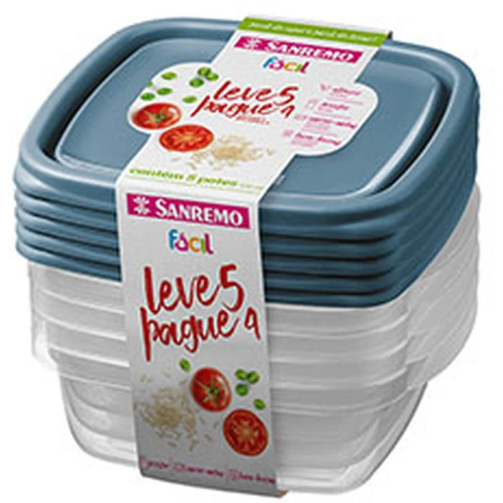 Pote Plastico Conj. L5P4 Pote Facil 530Ml(S) Sanremo (Kit) - imagem 4