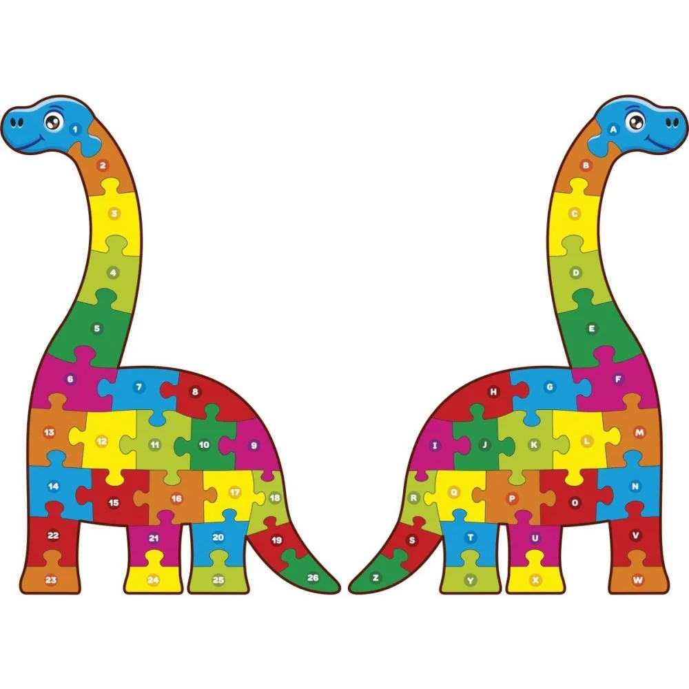 Brinquedo Pedagogico Dino Gigante Numero/Alfabeto Ggb Plast - imagem 3