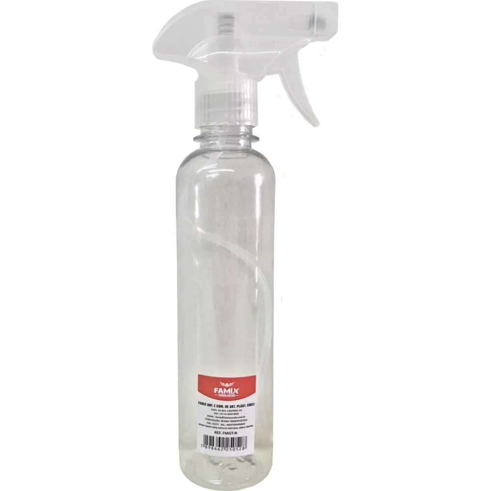 Spray Pulverizador Gatilho Transparente 300Ml Famix - imagem 2