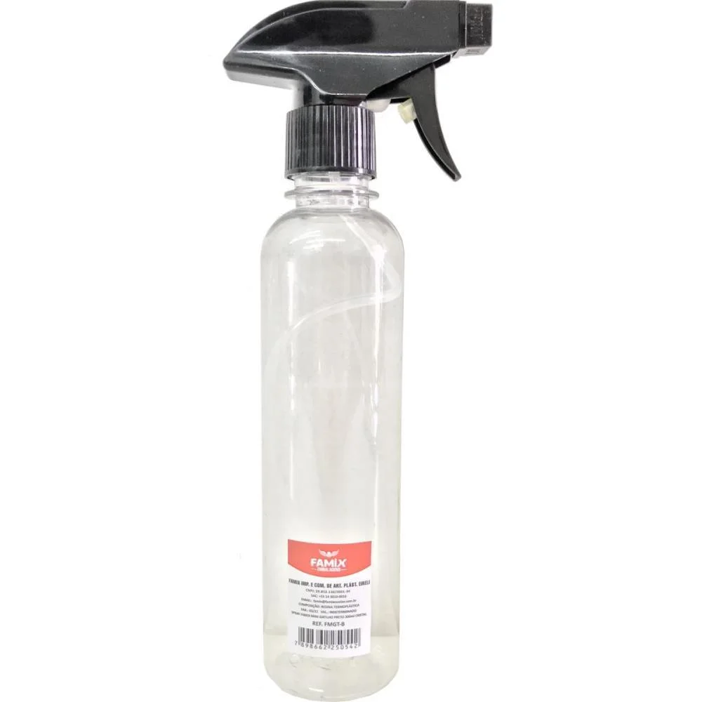 Spray Pulverizador Gatilho Preto 300Ml Famix - imagem 3
